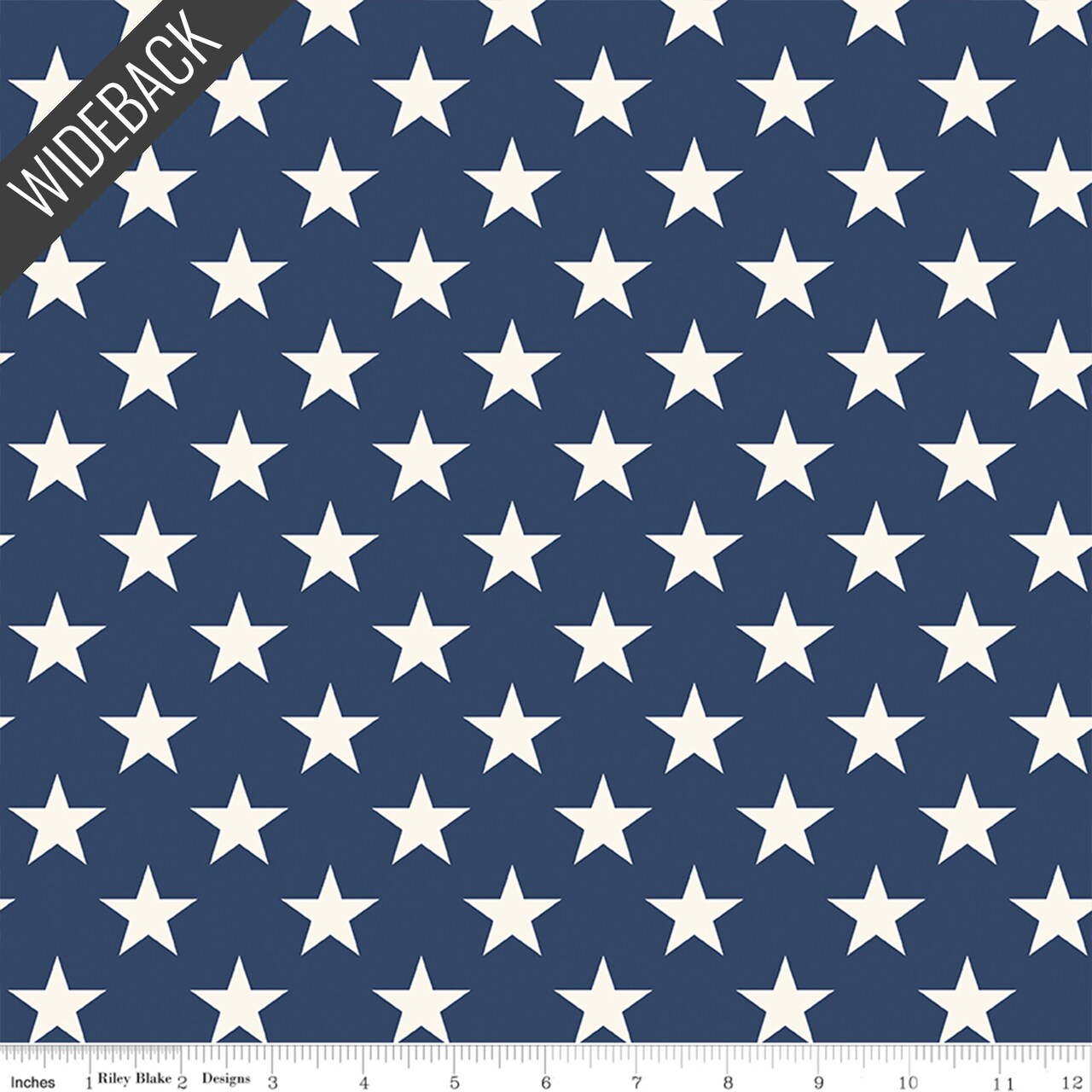 Stars Wideback (108 Inch) in Blue (wb15629-blue) | RBD Widebacks | Riley Blake Designs | Riley Blake